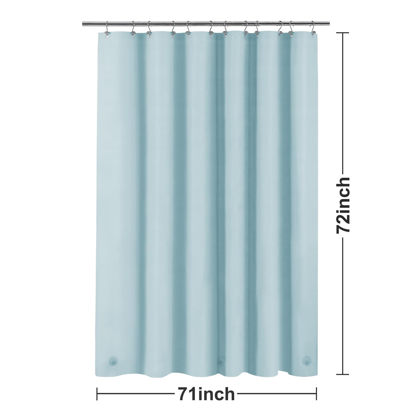 Barossa Design Premium PEVA Plastic Shower Liner with Rustproof Grommets