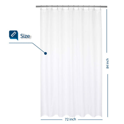 Barossa Design Waterproof Fabric Shower Curtain or Liner Microfiber