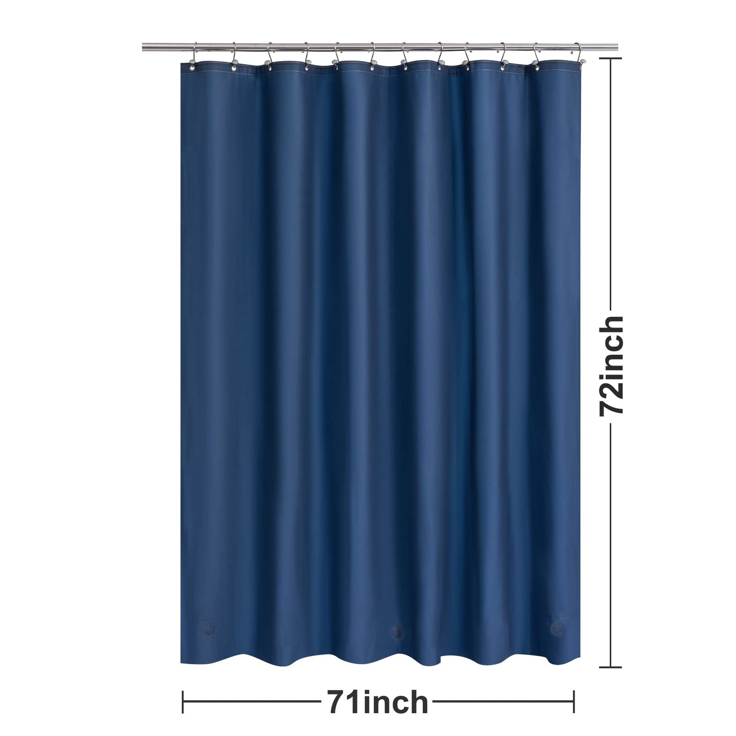 Barossa Design Premium PEVA Plastic Shower Liner with Rustproof Grommets