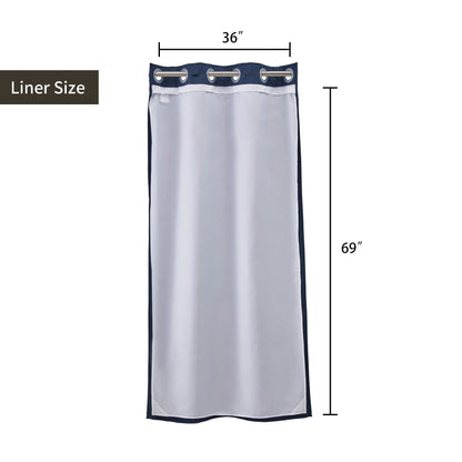 Barossa Design Waffle Weave Shower Curtain with Snap-in Liner
