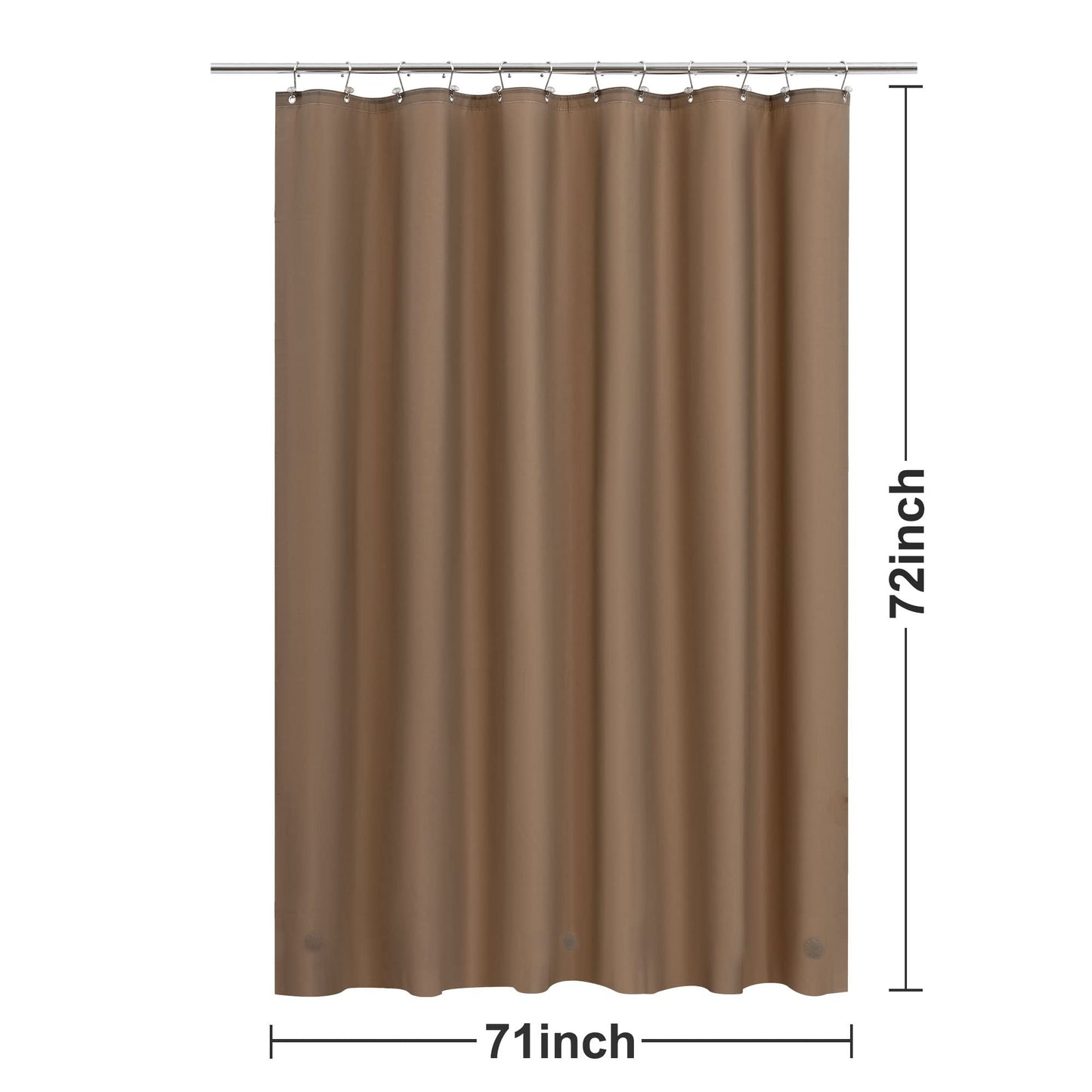 Barossa Design Premium PEVA Plastic Shower Liner with Rustproof Grommets