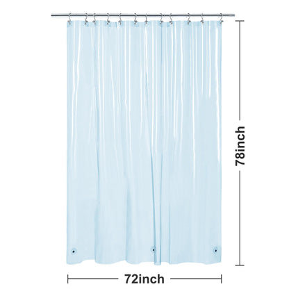 Barossa Design Premium PEVA Plastic Shower Liner with Rustproof Grommets