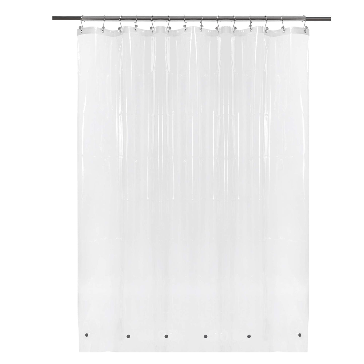 Barossa Design Premium PEVA Plastic Shower Liner with Rustproof Grommets