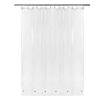 Barossa Design Premium PEVA Plastic Shower Liner with Rustproof Grommets