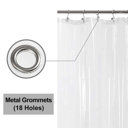 Barossa Design Premium PEVA Plastic Shower Liner with Rustproof Grommets