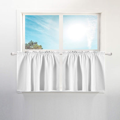 Barossa Design Waffle Weave Half Window Tier Curtains
