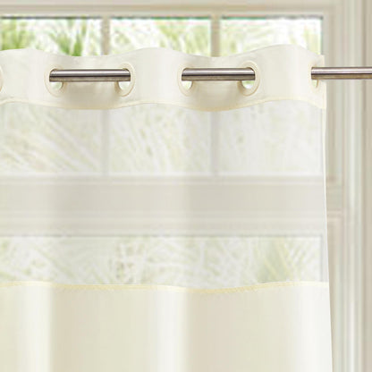 Barossa Design Shower Curtain with Snap in Liner and Stripe