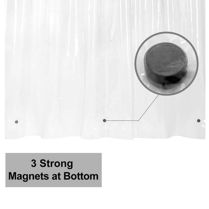 Barossa Design Premium PEVA Plastic Shower Liner with Rustproof Grommets