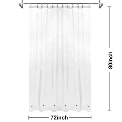 Barossa Design Premium PEVA Plastic Shower Liner with Rustproof Grommets