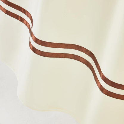 Barossa Design Shower Curtain with Snap in Liner and Stripe
