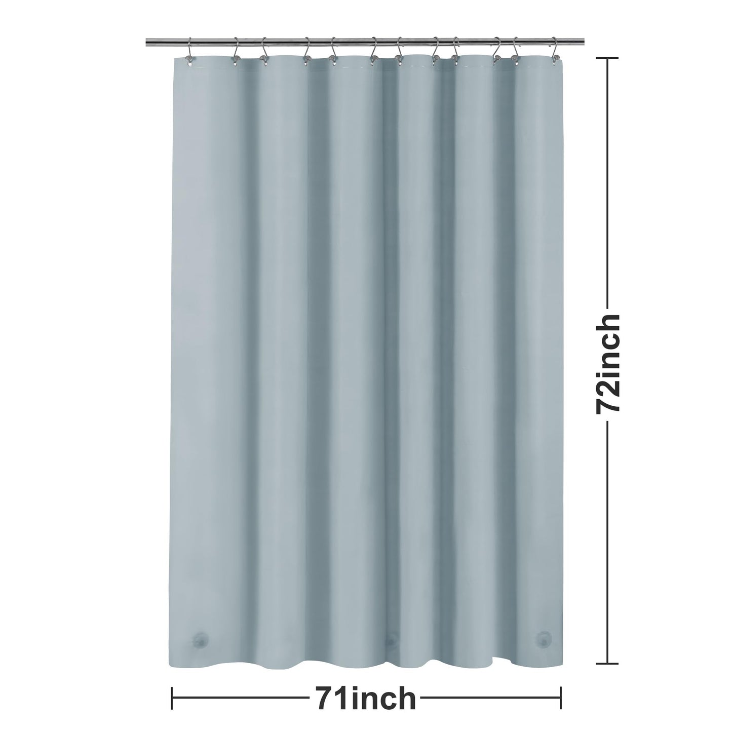 Barossa Design Premium PEVA Plastic Shower Liner with Rustproof Grommets