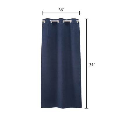Barossa Design Waffle Weave Shower Curtain with Snap-in Liner