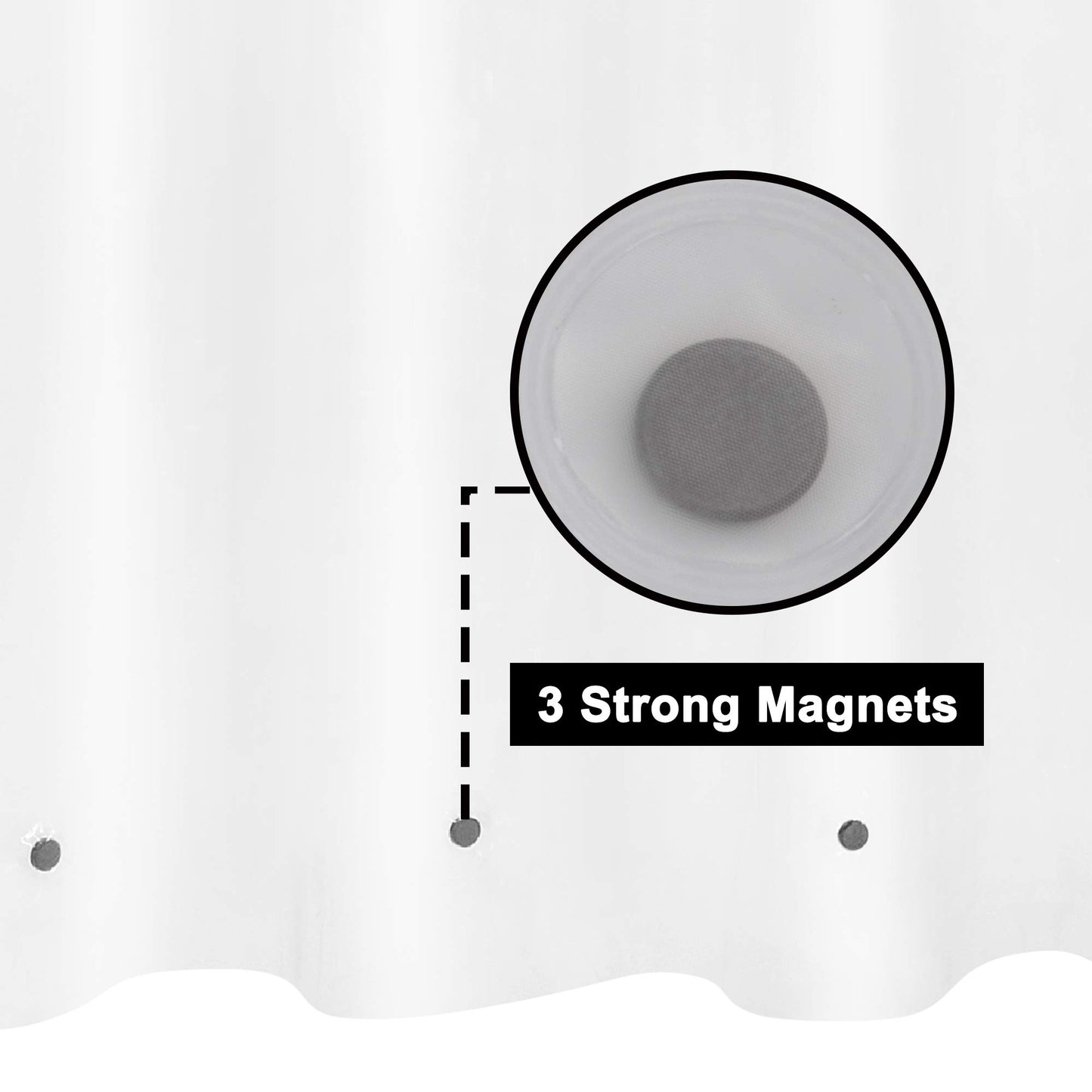 Barossa Design Premium PEVA Plastic Shower Liner with Rustproof Grommets