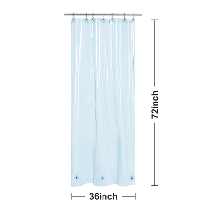 Barossa Design Premium PEVA Plastic Shower Liner with Rustproof Grommets