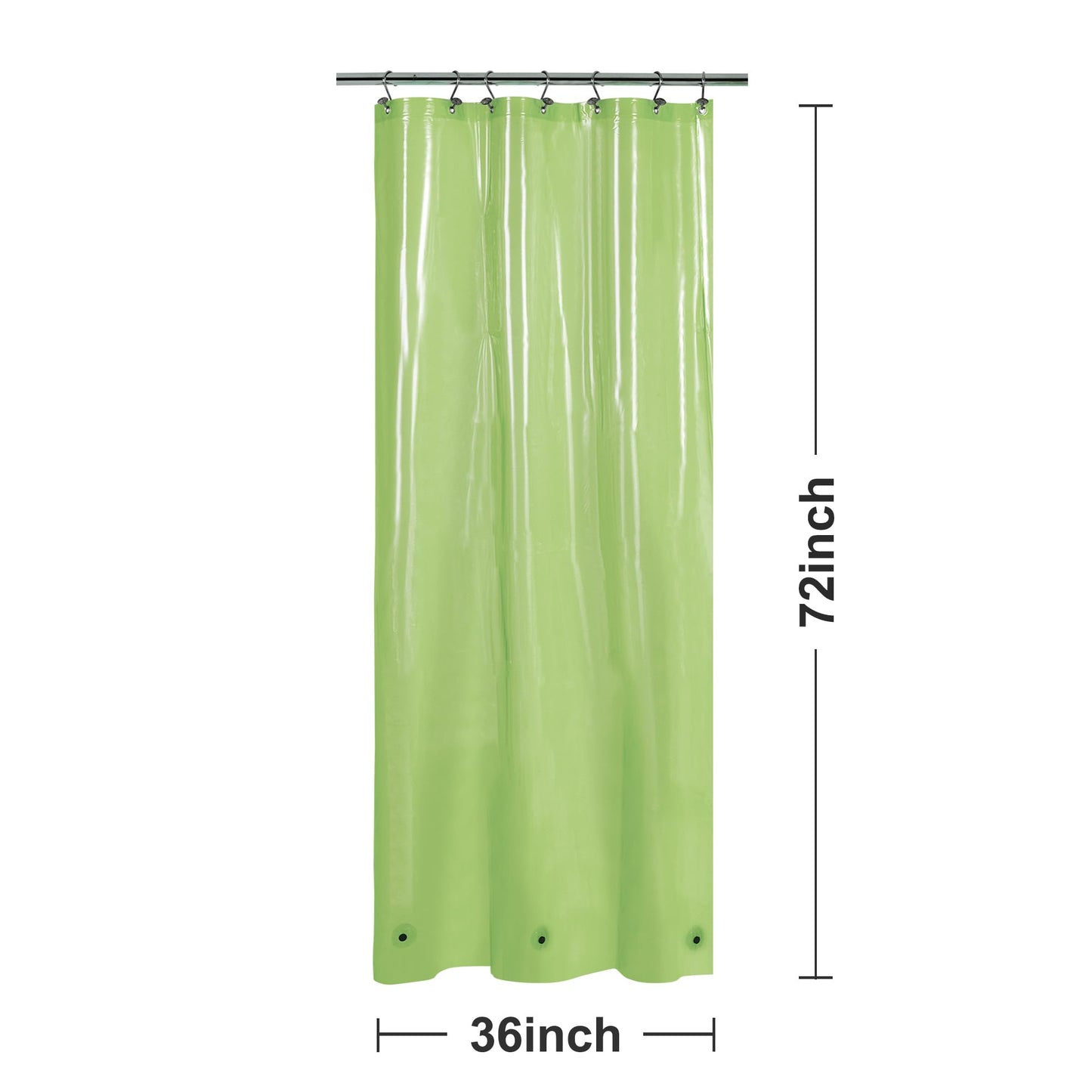 Barossa Design Premium PEVA Plastic Shower Liner with Rustproof Grommets