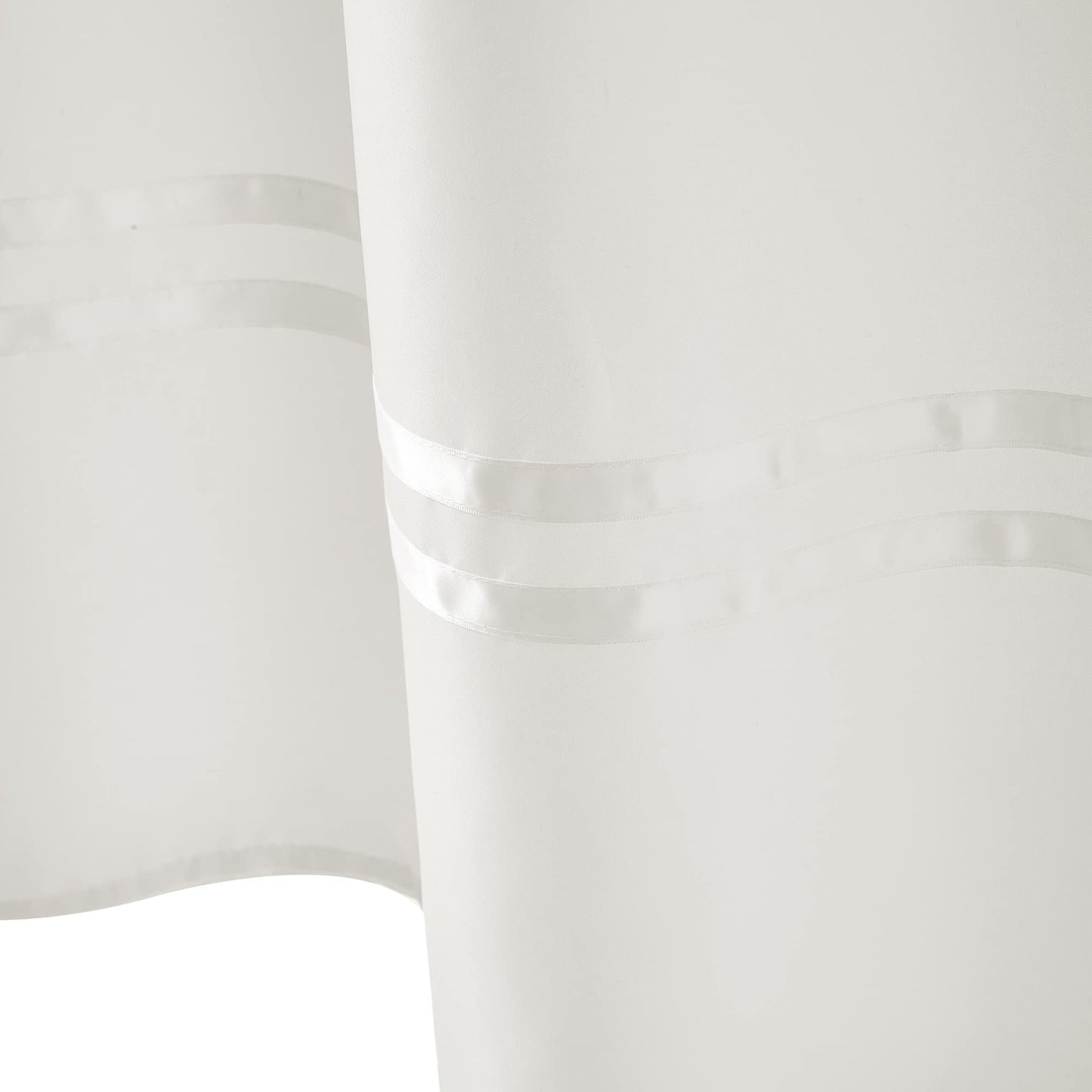 Barossa Design Shower Curtain with Snap in Liner and Stripe