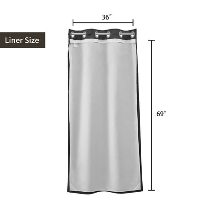 Barossa Design Waffle Weave Shower Curtain with Snap-in Liner