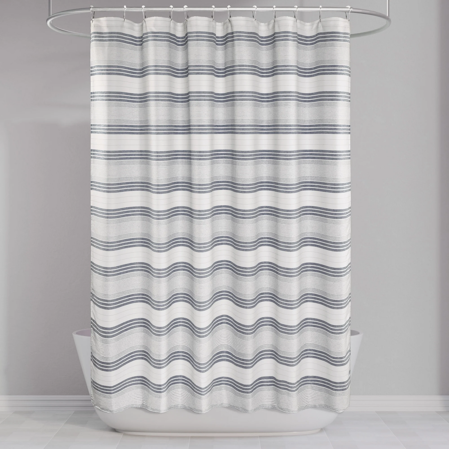 Barossa Design Beach Stripe Shower Curtain for Bathroom,Water Repellent