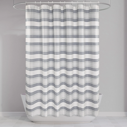 Barossa Design Beach Stripe Shower Curtain for Bathroom,Water Repellent
