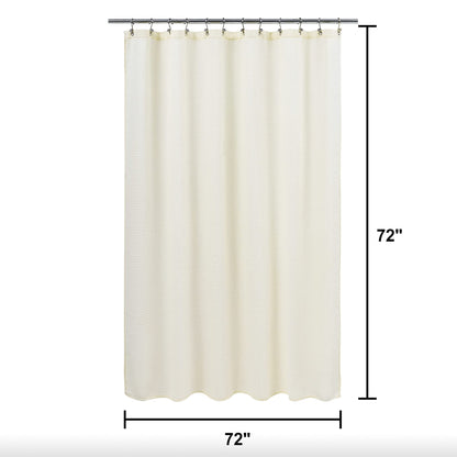 Barossa Design Cotton Blend Shower Curtain Honeycomb Waffle Weave