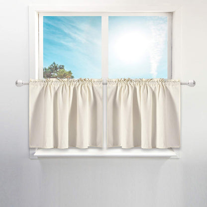Barossa Design Waffle Weave Half Window Tier Curtains
