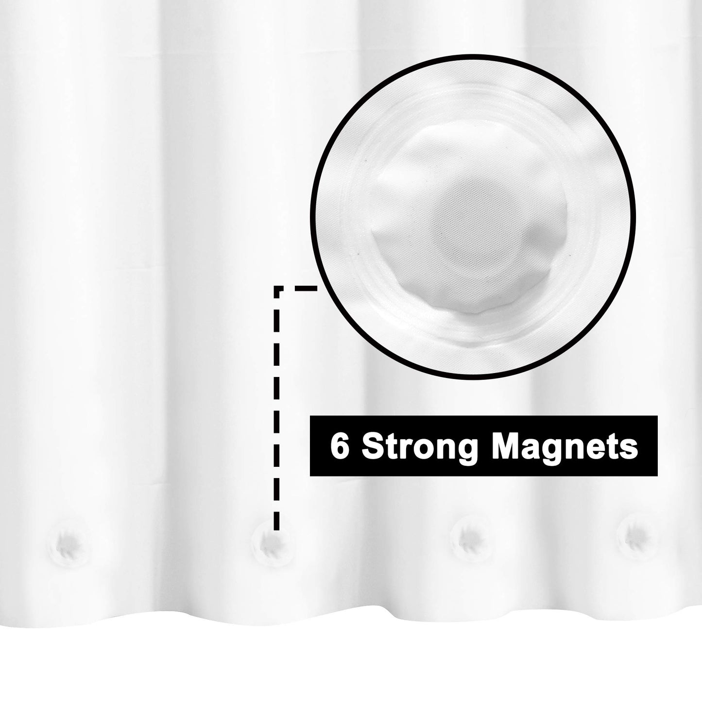 Barossa Design Premium PEVA Plastic Shower Liner with Rustproof Grommets