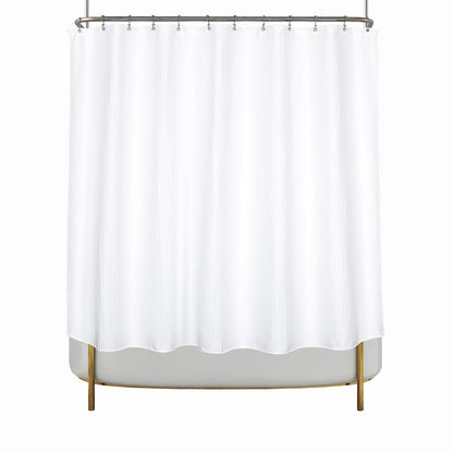 Barossa Design Cotton Blend Shower Curtain Honeycomb Waffle Weave