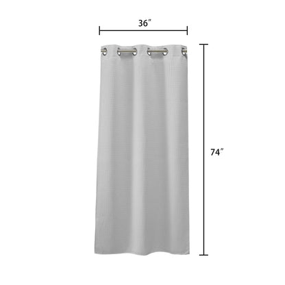 Barossa Design Waffle Weave Shower Curtain with Snap-in Liner