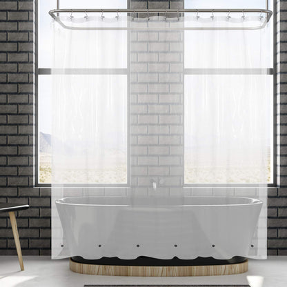 Barossa Design Premium PEVA Plastic Shower Liner with Rustproof Grommets