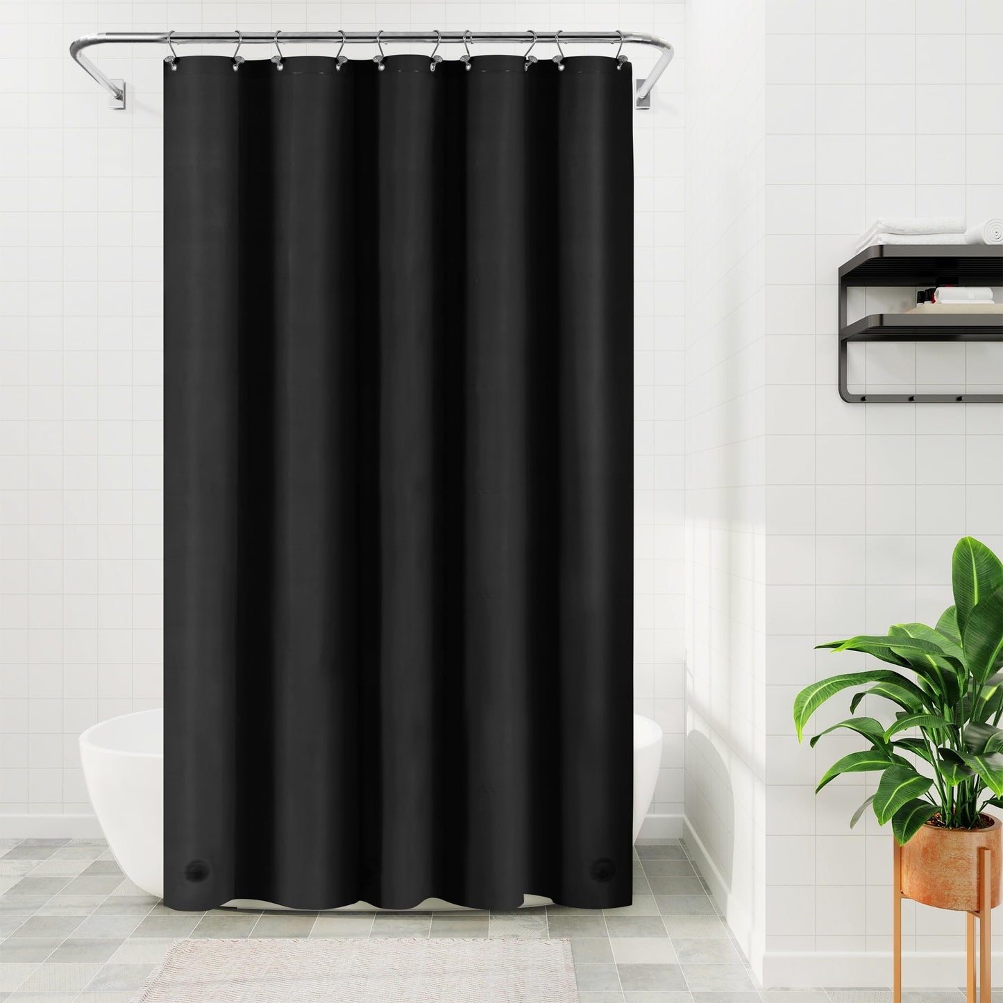 Barossa Design Premium PEVA Plastic Shower Liner with Rustproof Grommets