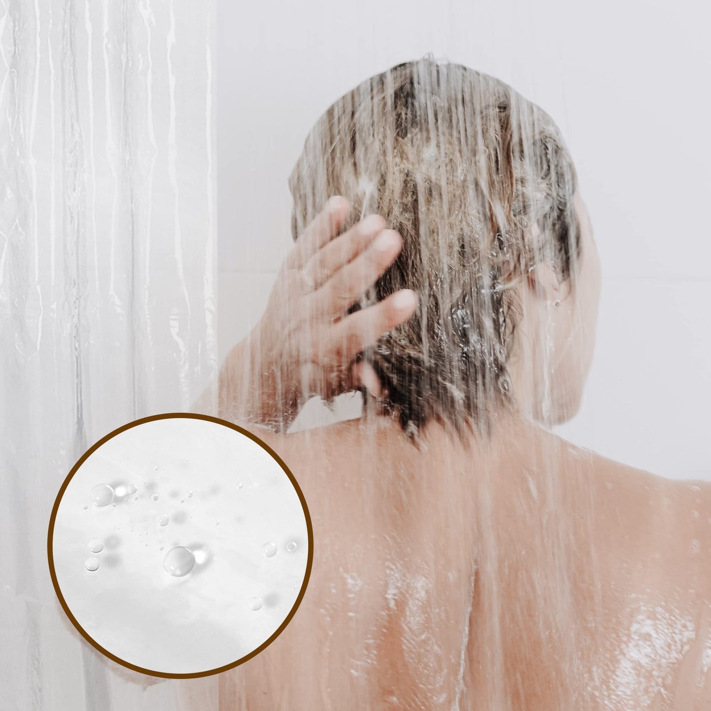 Barossa Design Premium PEVA Plastic Shower Liner with Rustproof Grommets