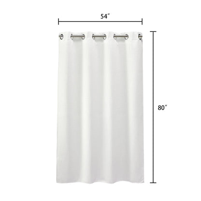 Barossa Design Waffle Weave Shower Curtain with Snap-in Liner