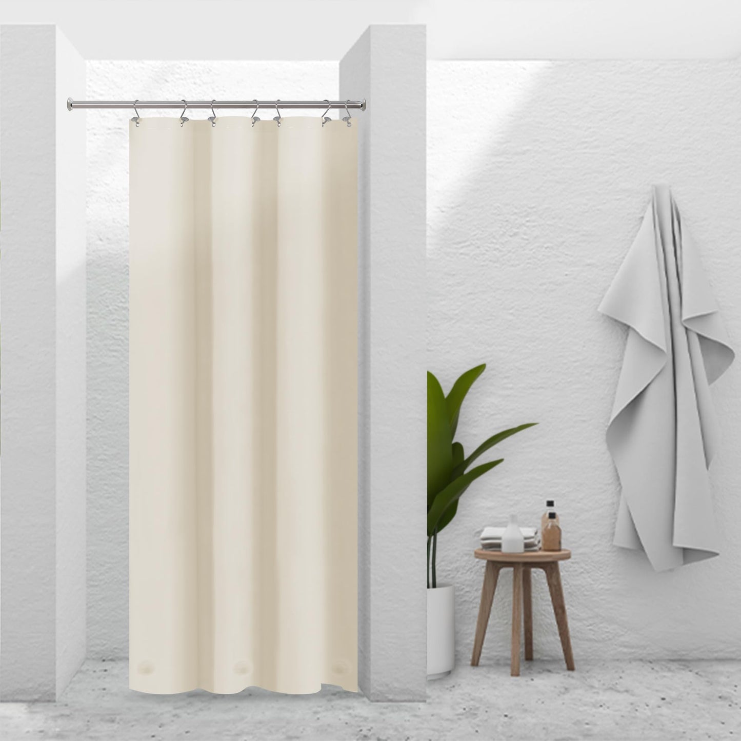 Barossa Design Premium PEVA Plastic Shower Liner with Rustproof Grommets