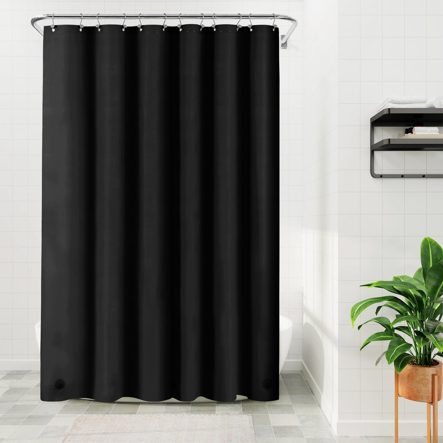 Barossa Design Premium PEVA Plastic Shower Liner with Rustproof Grommets