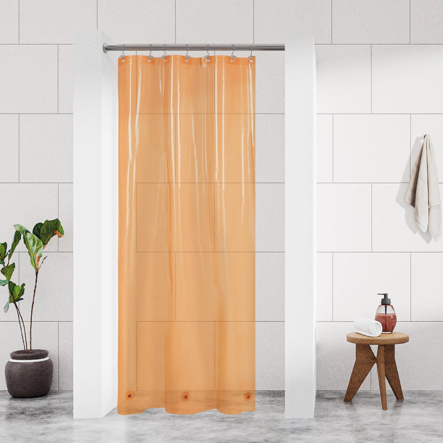 Barossa Design Premium PEVA Plastic Shower Liner with Rustproof Grommets