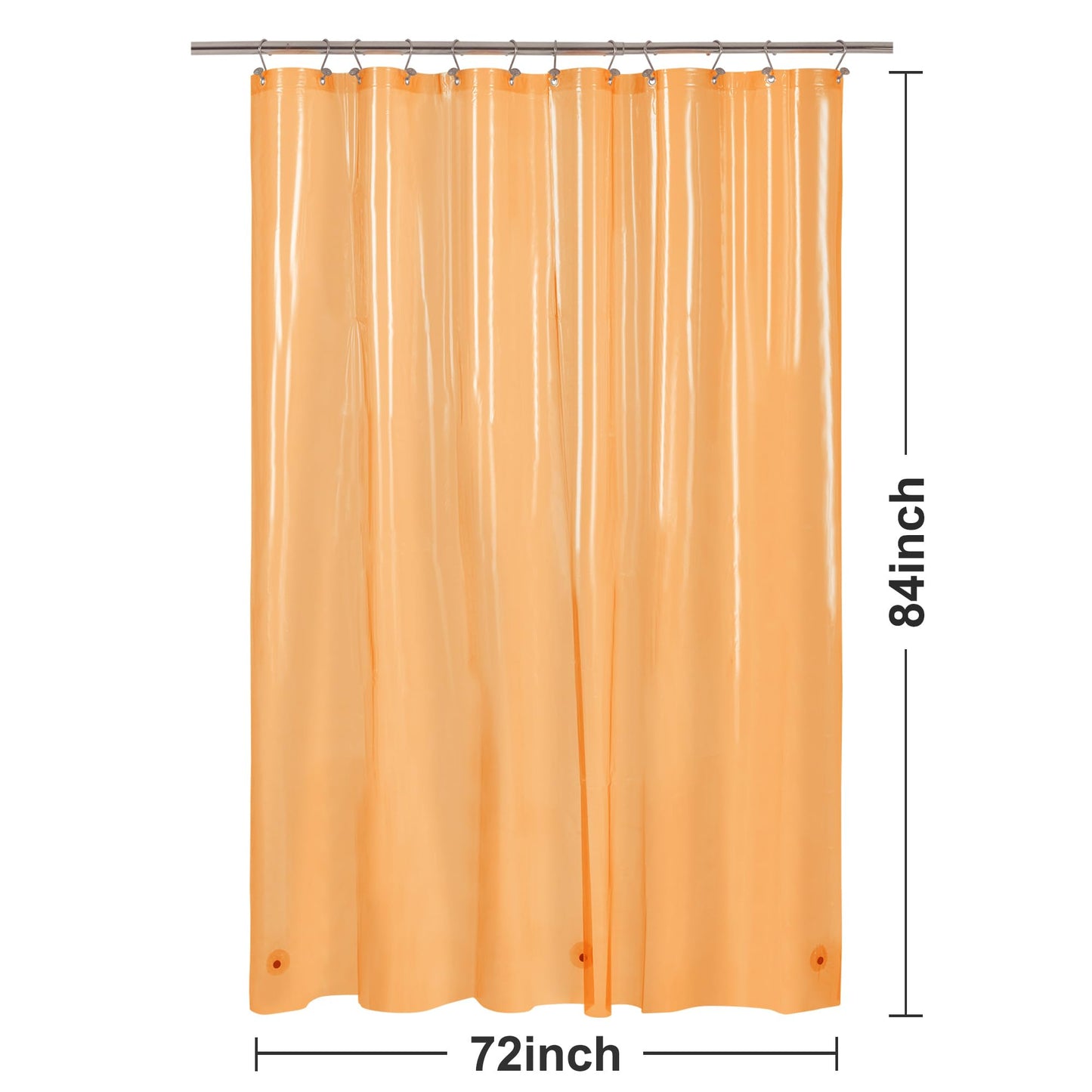 Barossa Design Premium PEVA Plastic Shower Liner with Rustproof Grommets