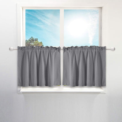 Barossa Design Waffle Weave Half Window Tier Curtains