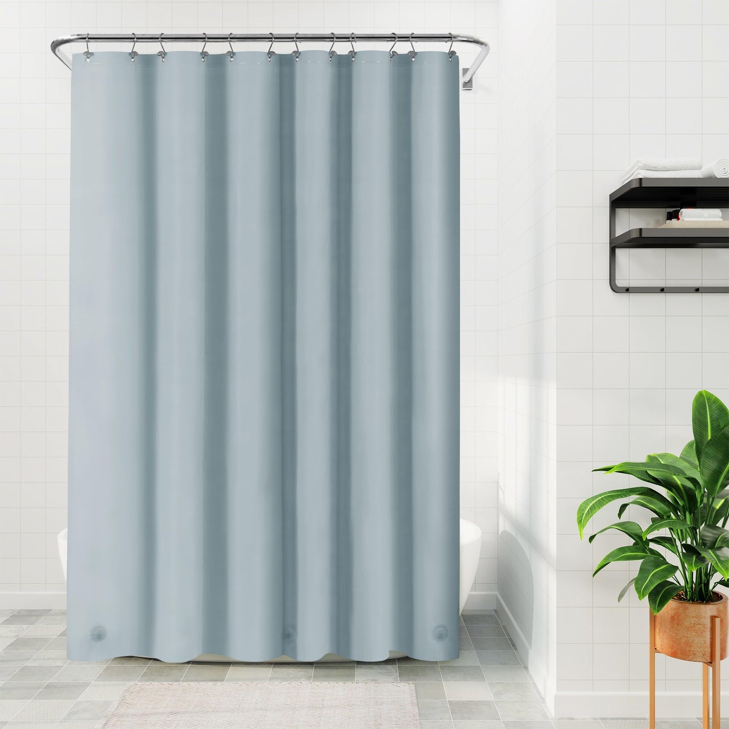 Barossa Design Premium PEVA Plastic Shower Liner with Rustproof Grommets