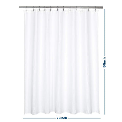 Barossa Design Cotton Blend Shower Curtain Honeycomb Waffle Weave
