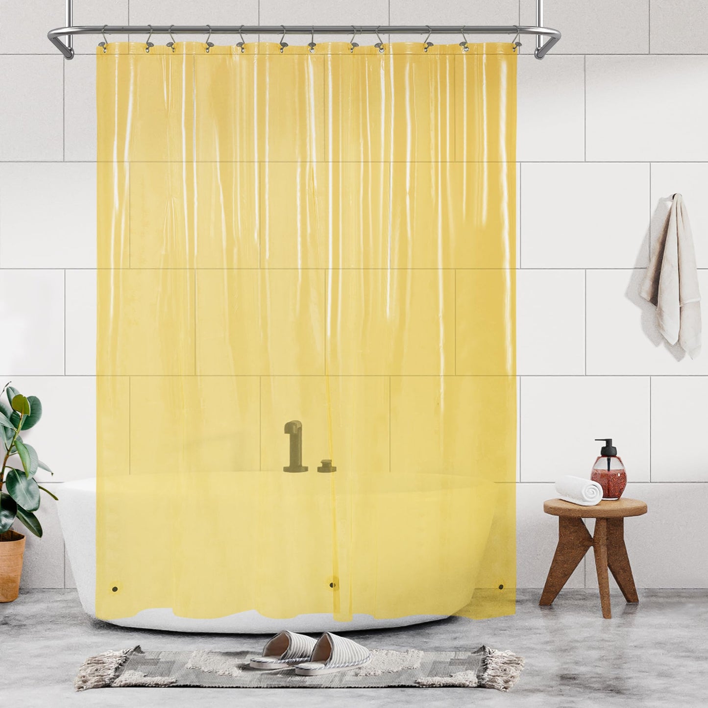 Barossa Design Premium PEVA Plastic Shower Liner with Rustproof Grommets