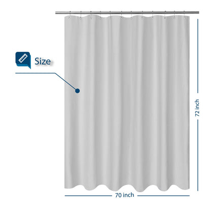Barossa Design Waterproof Fabric Shower Curtain or Liner Microfiber