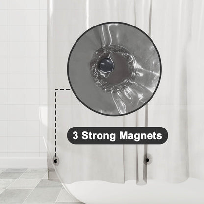 Barossa Design Premium PEVA Plastic Shower Liner with Rustproof Grommets
