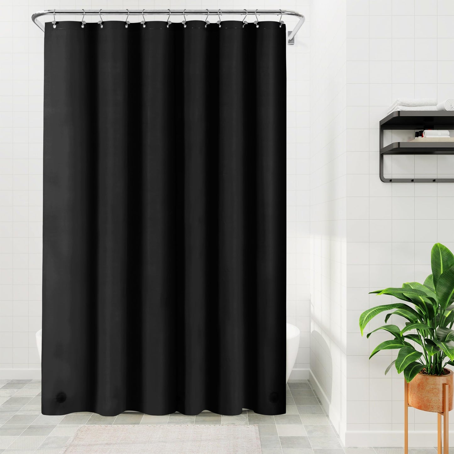 Barossa Design Premium PEVA Plastic Shower Liner with Rustproof Grommets