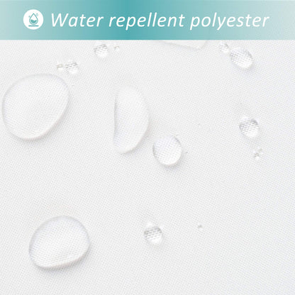 Barossa Design Water-Repellent Fabric Shower Curtain or Liner with 9 Handy Mesh Pockets