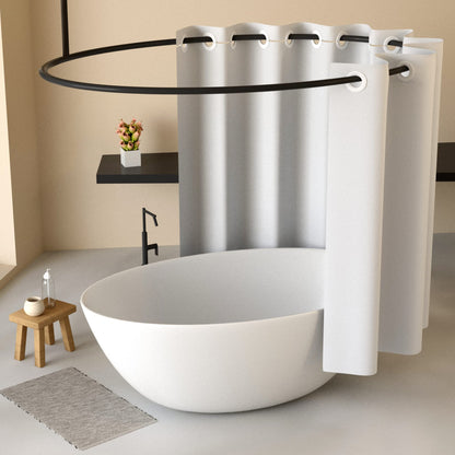 Barossa Design No Hook Shower Curtain Microfiber