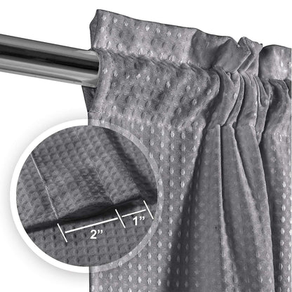 Barossa Design Waffle Weave Half Window Tier Curtains