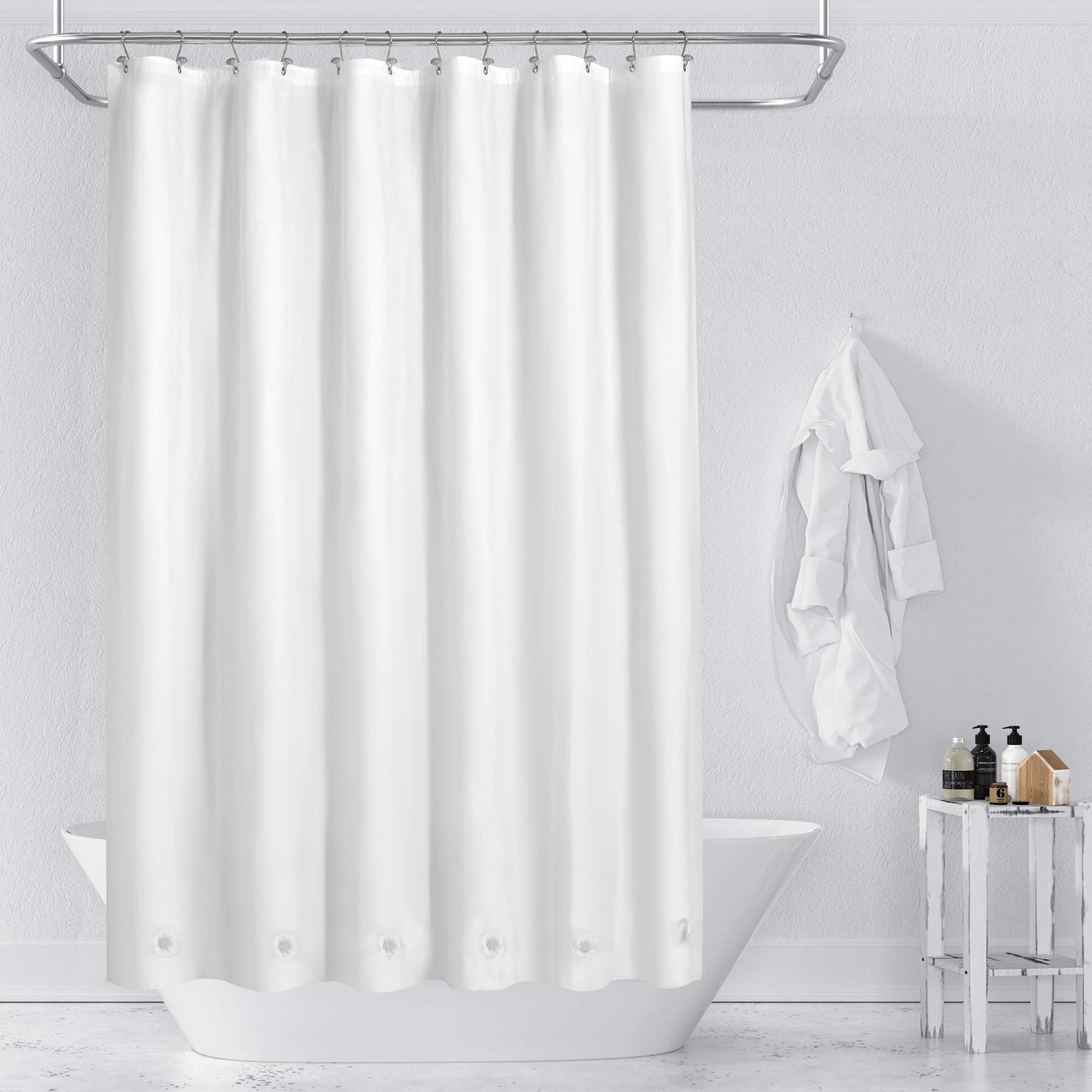 Barossa Design Premium PEVA Plastic Shower Liner with Rustproof Grommets