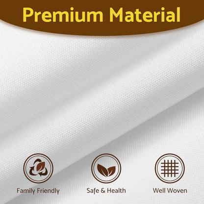 Barossa Design Fabric Snap-in Shower Curtain Liner Replacement, Removable & Washable, Hotel Style, 70x54, White