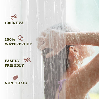 Barossa Design Premium PEVA Plastic Shower Liner with Rustproof Grommets