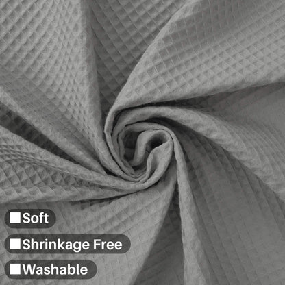 Barossa Design Cotton Blend Shower Curtain Honeycomb Waffle Weave